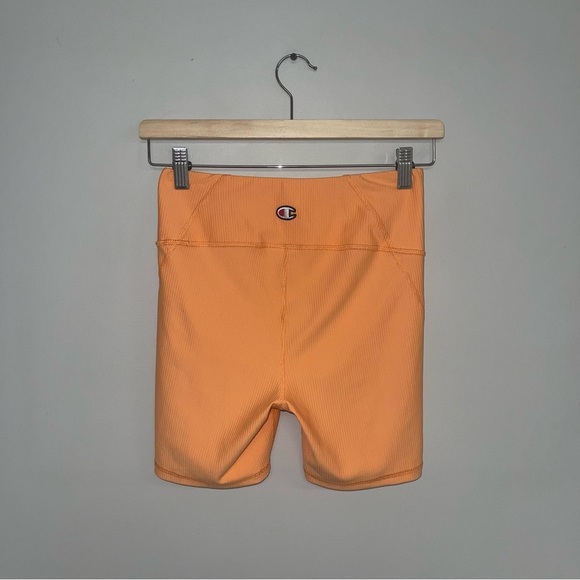 Champion x Urban Outfitters Ribbed Bike Short Size Small Bright Orange 5" Inseam - Picture 6 of 11